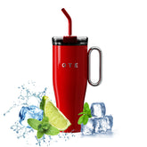 OTE 1.2 L (40 oz) Travel Mug with Handle, Double-Walled Steel Vacuum Insulated Mug and Straw, BPA Free,Portable Car Mug Tumbler, Thermal Mug, Coffee Cup for Hot and Cold Drinks